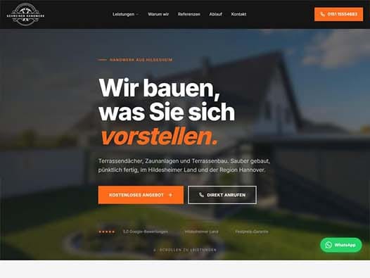 Website-Beispiel Schreiner Handwerk