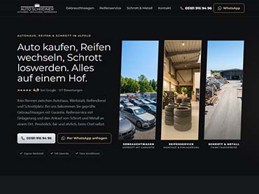 Webdesign-Beispiel KFZ-Betrieb: Website von Auto Schreiner in Alfeld